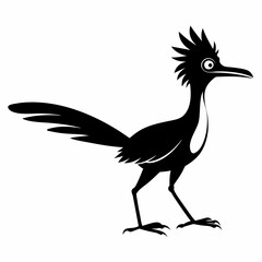 Minimalist Roadrunner Silhouette Vector