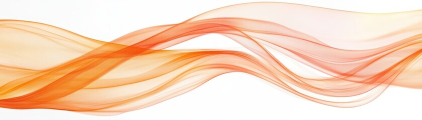 Naklejka premium Classic Japanese textile wave pattern in soft orange shades on white, fluid and harmonious design