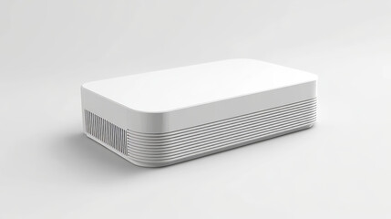 Isometric wi-fi modem router illustration isolated on white.