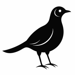 Lark Silhouette Vector Icon Crisp & Professional.