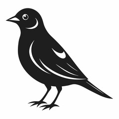 Minimalist Lark Bird Silhouette Vector Clean & Elegant.
