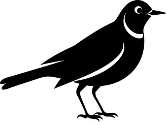 Minimalist Lark Bird Silhouette Vector Clean & Elegant.