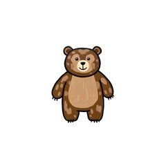 Cute spotted cartoon teddy bear