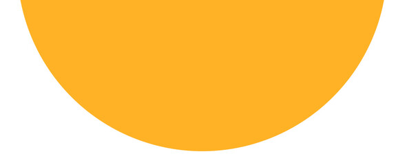 Yellow semicircle geometric minimalist shape