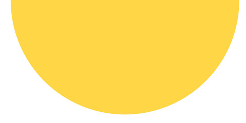 Yellow semicircle geometric minimalist shape