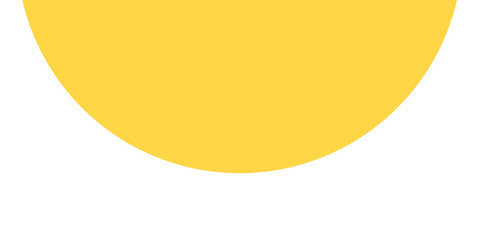 Yellow semicircle geometric minimalist shape