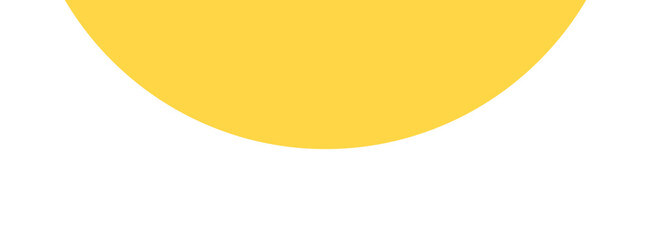 Yellow semicircle geometric minimalist shape