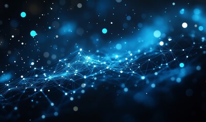 Wireless network and connection abstract data background with wifi symbol