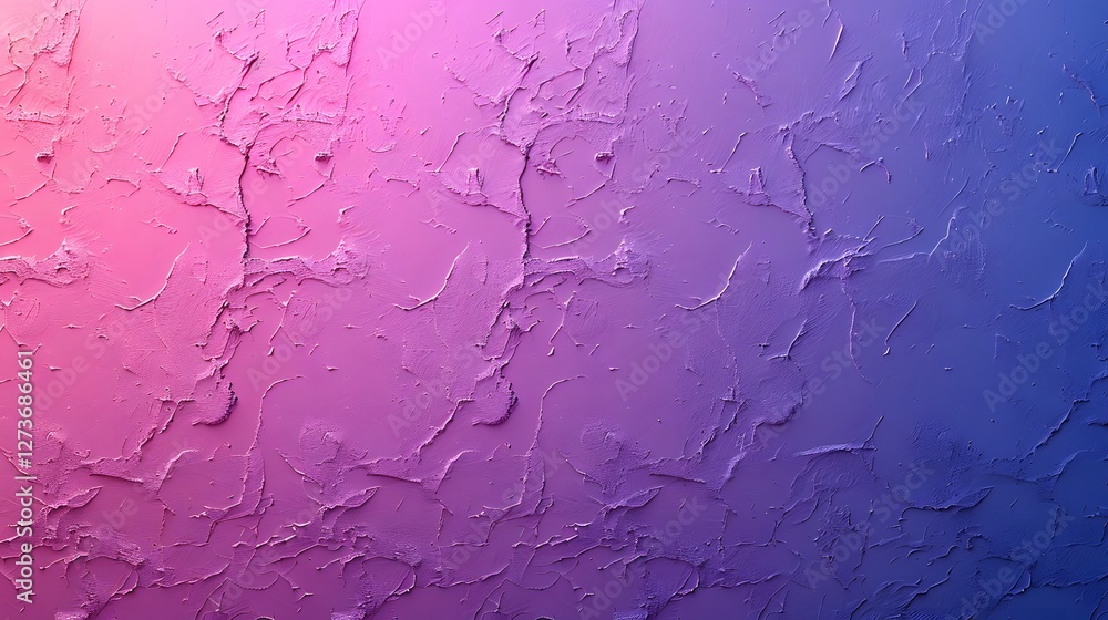 Poster abstract textured wall design with gradient color transition in purple and pink tones