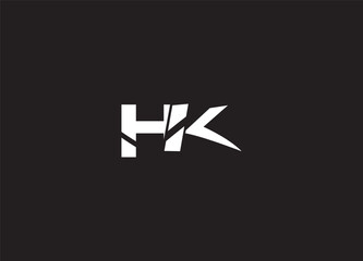 HK creative initial logo design and modern logo
