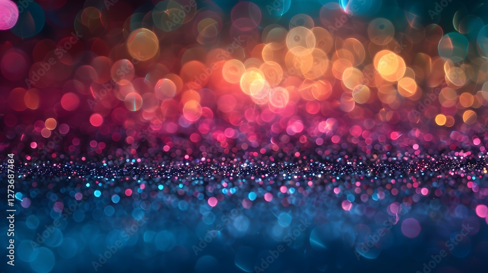 Aufkleber a mesmerizing display of colorful bokeh lights creating an enchanting visual experience