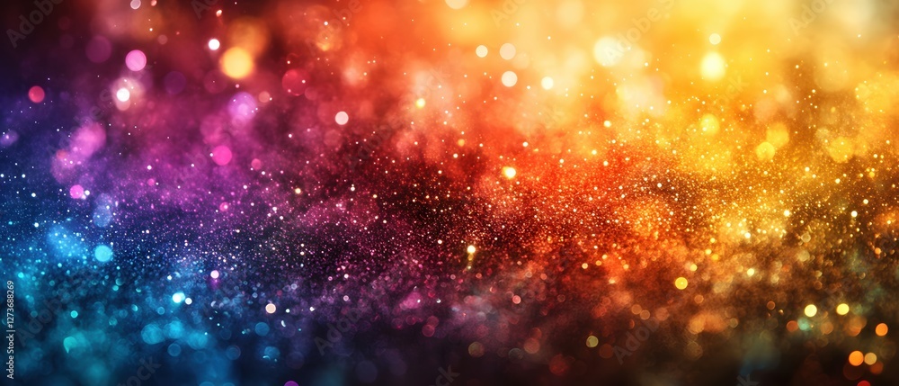 Aufkleber abstract colorful background with bokeh effect and glittering light particles decoration