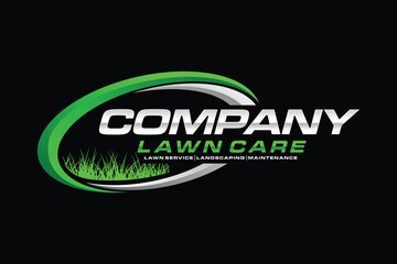 lawn care logo design creative idea vector design inspiration