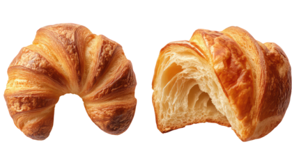 croissant isolated on white transparent background PNG