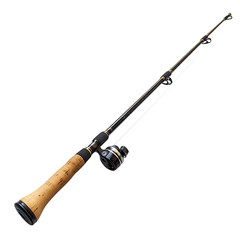 fishing rod Advertisement isolated on white background full depth of field 