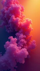 abstract purple and orange hues blend in a swirling misty vortex, mist, orange, abstract