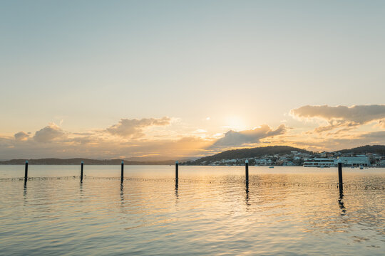 The Belmont Baths at Lake Macquarie at sunset