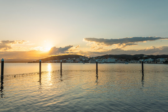 The Belmont Baths at Lake Macquarie at sunset