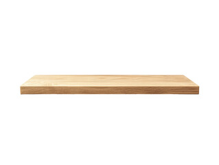 Isolated Empty Wooden Shelf
