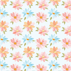 Fototapeta premium Floral pattern background vector illustration