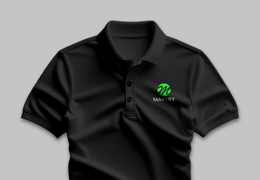 Logo Closeup Polo Tshirt Mockup