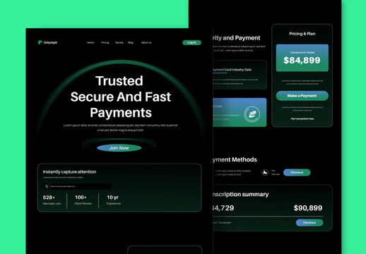 Payment Landing Page Exploration Template