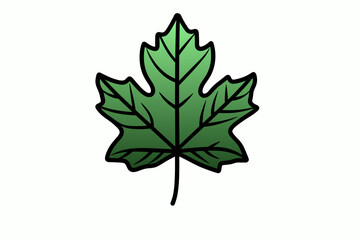 Fototapeta premium leaf icon solid black line on a white background. vector, illustration