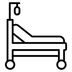 Hospital Bed Icon Element For Design