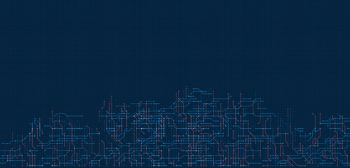 Circuit board vector illustration. High-tech technology background