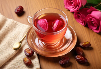 Women's Drink Rose Flower Red Date Beauty Tea