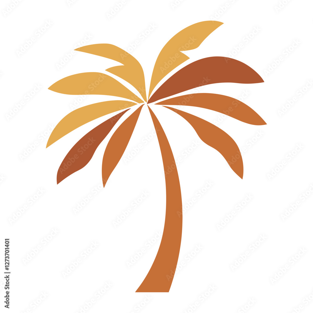 Poster abstract palm tree art minimalist graphics vector