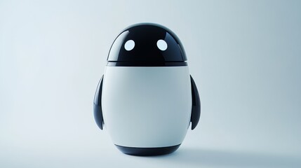 Minimalist Robot. Artificial Intelligence In A Simple Design. Technology.