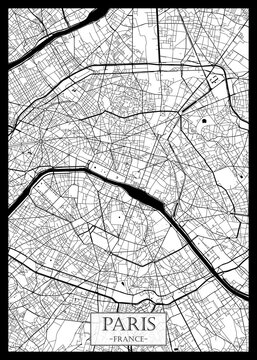 Paris France Map, City downtown, abstract travel art, modern background, colorful graphic design, new office banner, art, street view