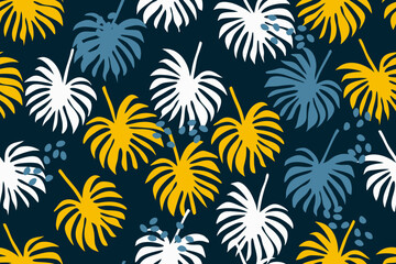 Tropical leaves pattern ideal for textile