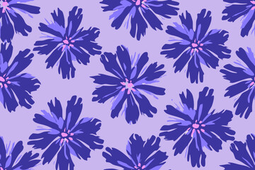 Colorful floral pattern, trendy textile pattern design