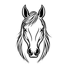 Horse art illustration stencil vector