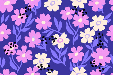 Trendy floral pattern design ideal for textile