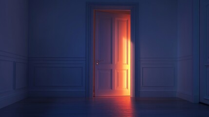 Open Door With Light. Symbolizes Opportunity, Hope, Future, Exit. Ideal For Business Concepts.