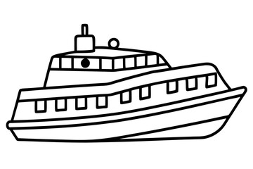 Fototapeta premium Elegant Boat Outline