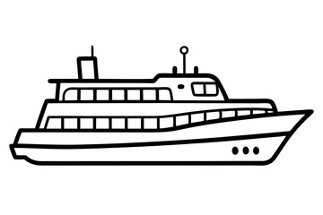 Obraz premium Elegant Boat Outline