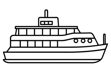 Obraz premium Elegant Boat Outline