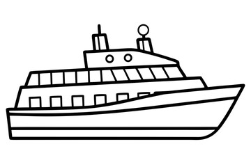 Obraz premium Elegant Boat Outline