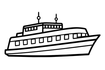 Elegant Boat Outline