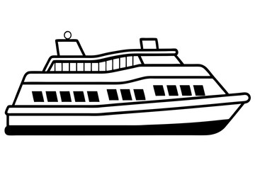 Elegant Boat Outline