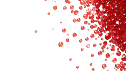 red caviar beads isolated on transparent background