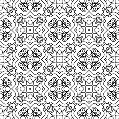 Abstract texture for fabric print, card, table cloth, furniture, banner, cover, invitation, decoration, wrapping. Seamless repeating pattern.  Black and white color. Carpet pattern texture.