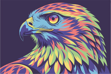  Vibrant rainbow owl, colorful feathers, piercing eyes, detailed plumage, hyper-realistic, surreal, fantasy creature, iridescent, close-up portrait, studio lighting, dark background, digital art, hi