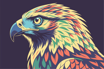  Vibrant rainbow owl, colorful feathers, piercing eyes, detailed plumage, hyper-realistic, surreal, fantasy creature, iridescent, close-up portrait, studio lighting, dark background, digital art, hi