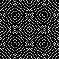 Abstract texture for fabric print, card, table cloth, furniture, banner, cover, invitation, decoration, wrapping. Seamless repeating pattern.  Black and white color. Carpet pattern texture.