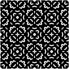 Abstract texture for fabric print, card, table cloth, furniture, banner, cover, invitation, decoration, wrapping. Seamless repeating pattern.  Black and white color. Carpet pattern texture.
